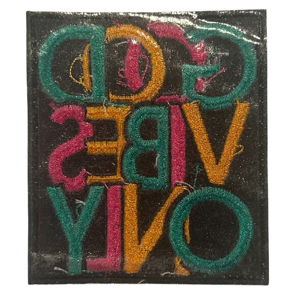 Good Vibes Only Iron On Patch - Picture 3 of 3